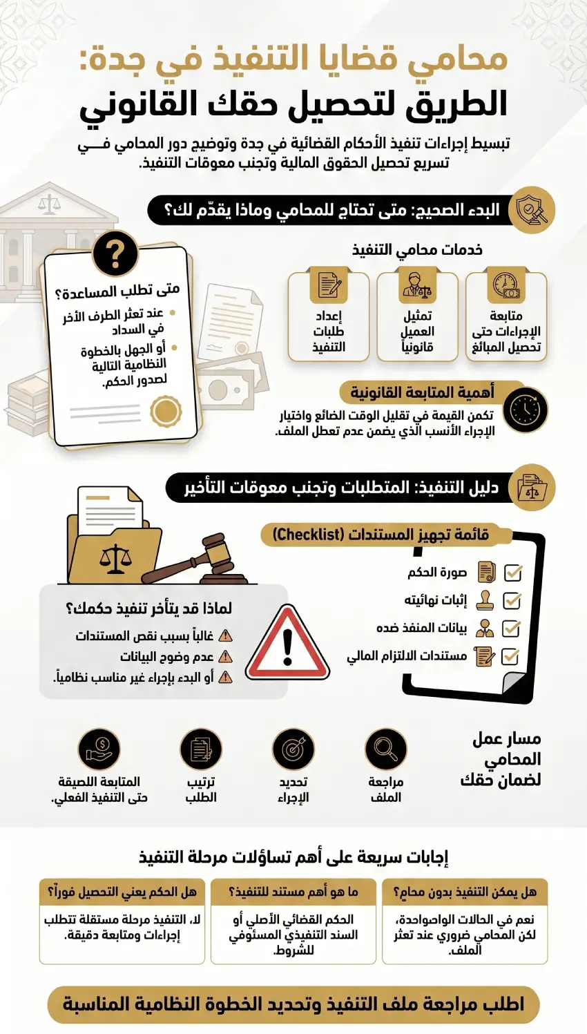 محامي قضايا التنفيذ في جده