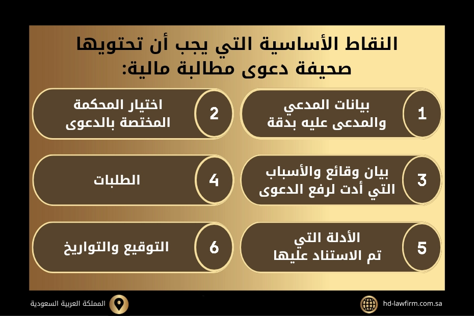 إجراءات رفع دعوى مطالبة مالية في السعودية 2 إجراءات رفع دعوى مطالبة مالية في السعودية