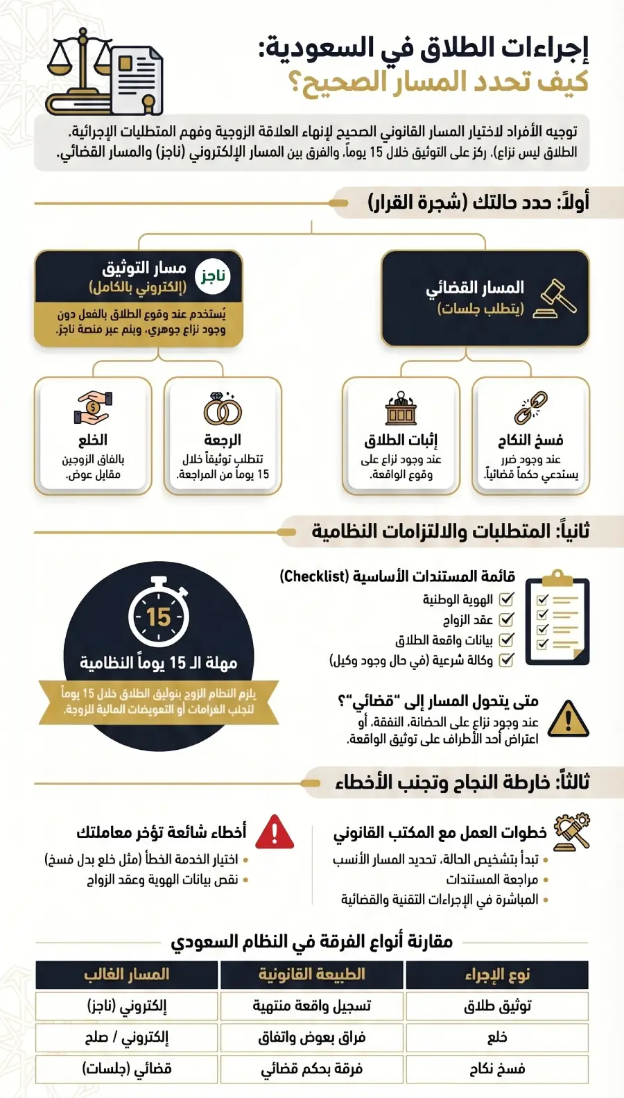 اجراءات الطلاق في السعودية