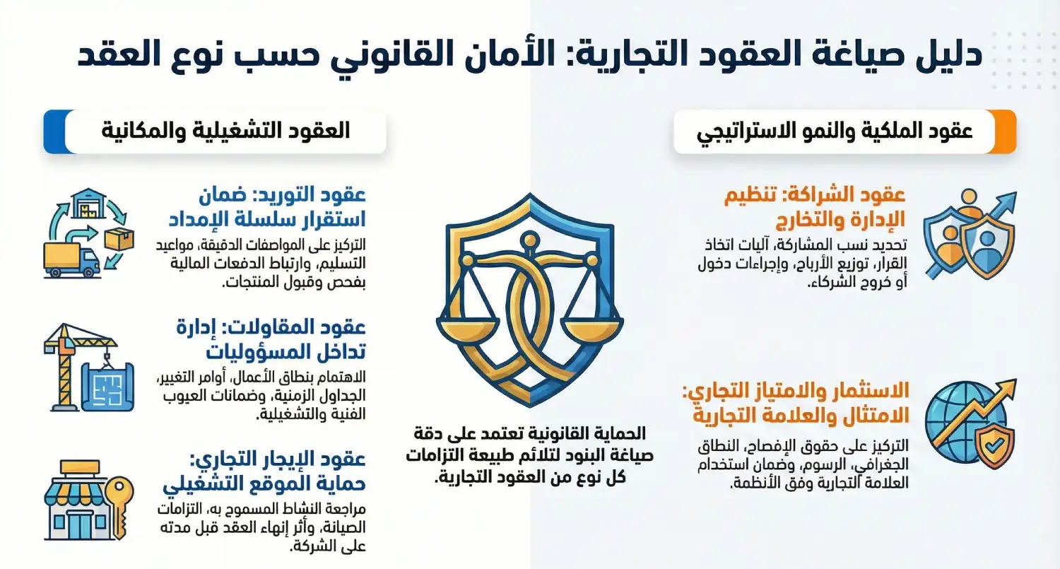 دليل صياغة أنواع العقود التجارية