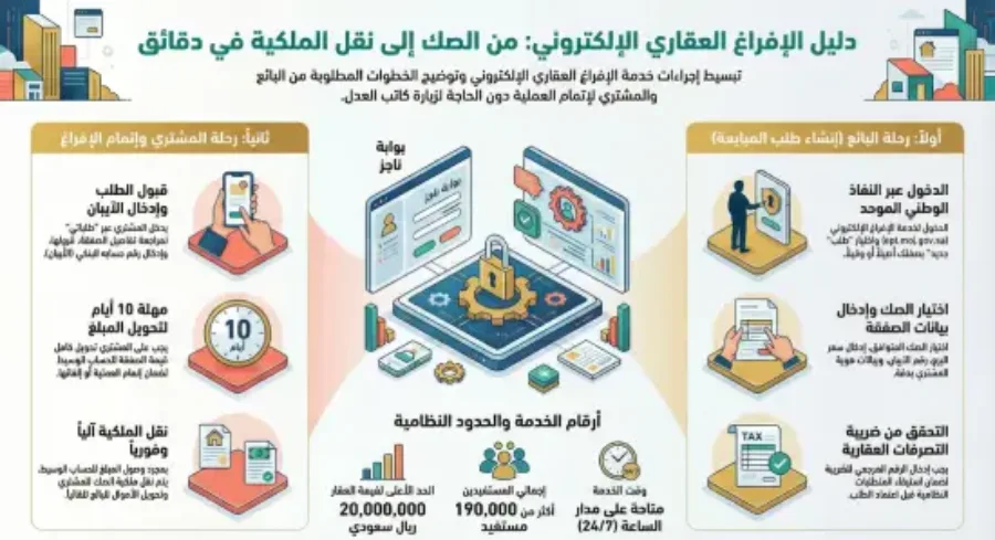 محامي إفراغ عقاري إلكتروني: خطوات وتحديات عبر ناجز في السعودية 3 محامي إفراغ عقاري إلكتروني
