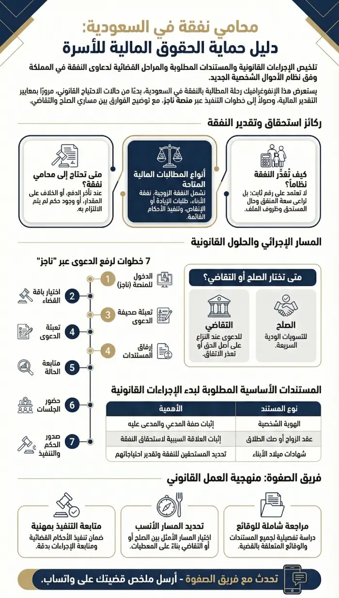 دليل محامي نفقة في السعودية