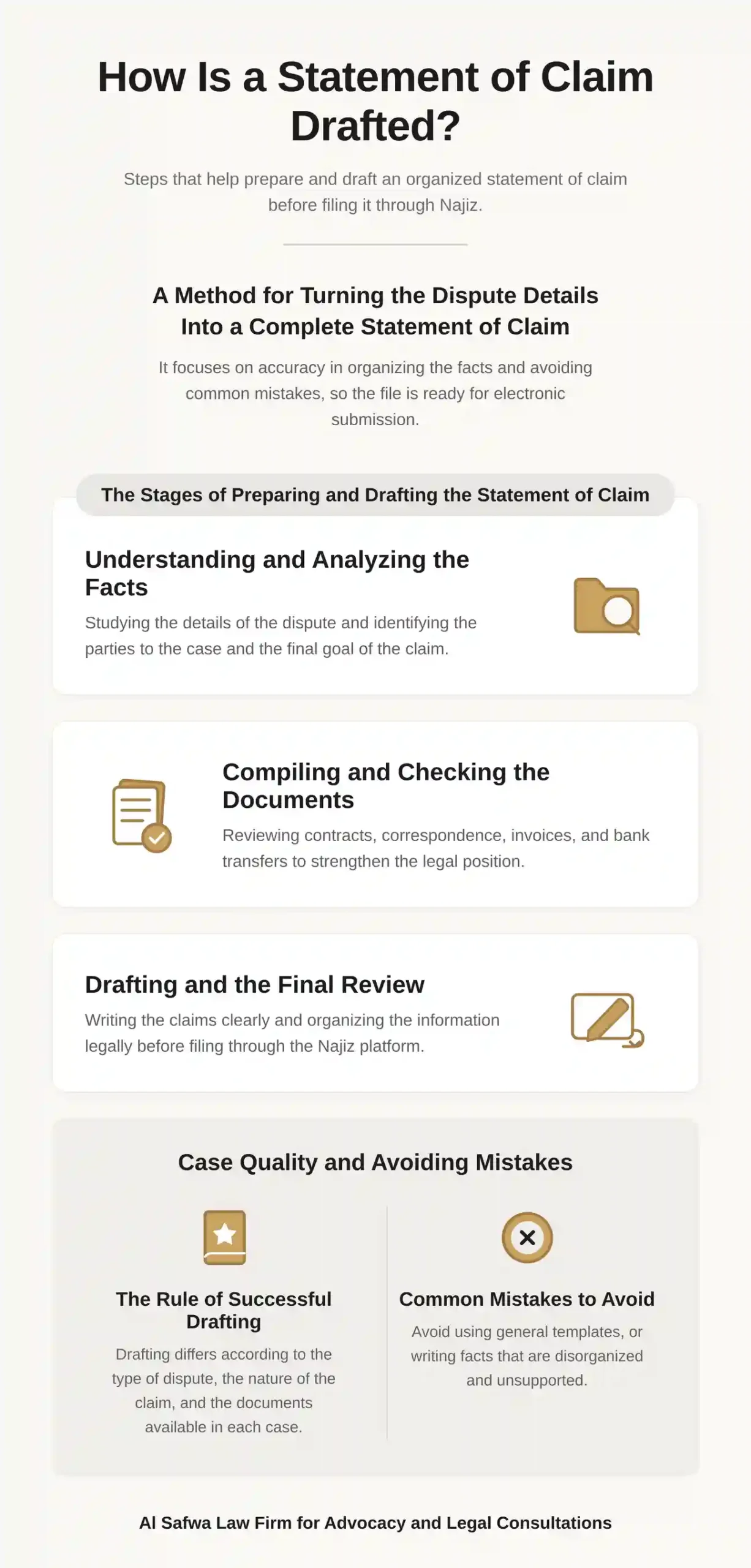 Statement of Claim Drafting in Saudi Arabia 1 The steps of drafting a statement of claim before filing it through Najiz in Saudi Arabia