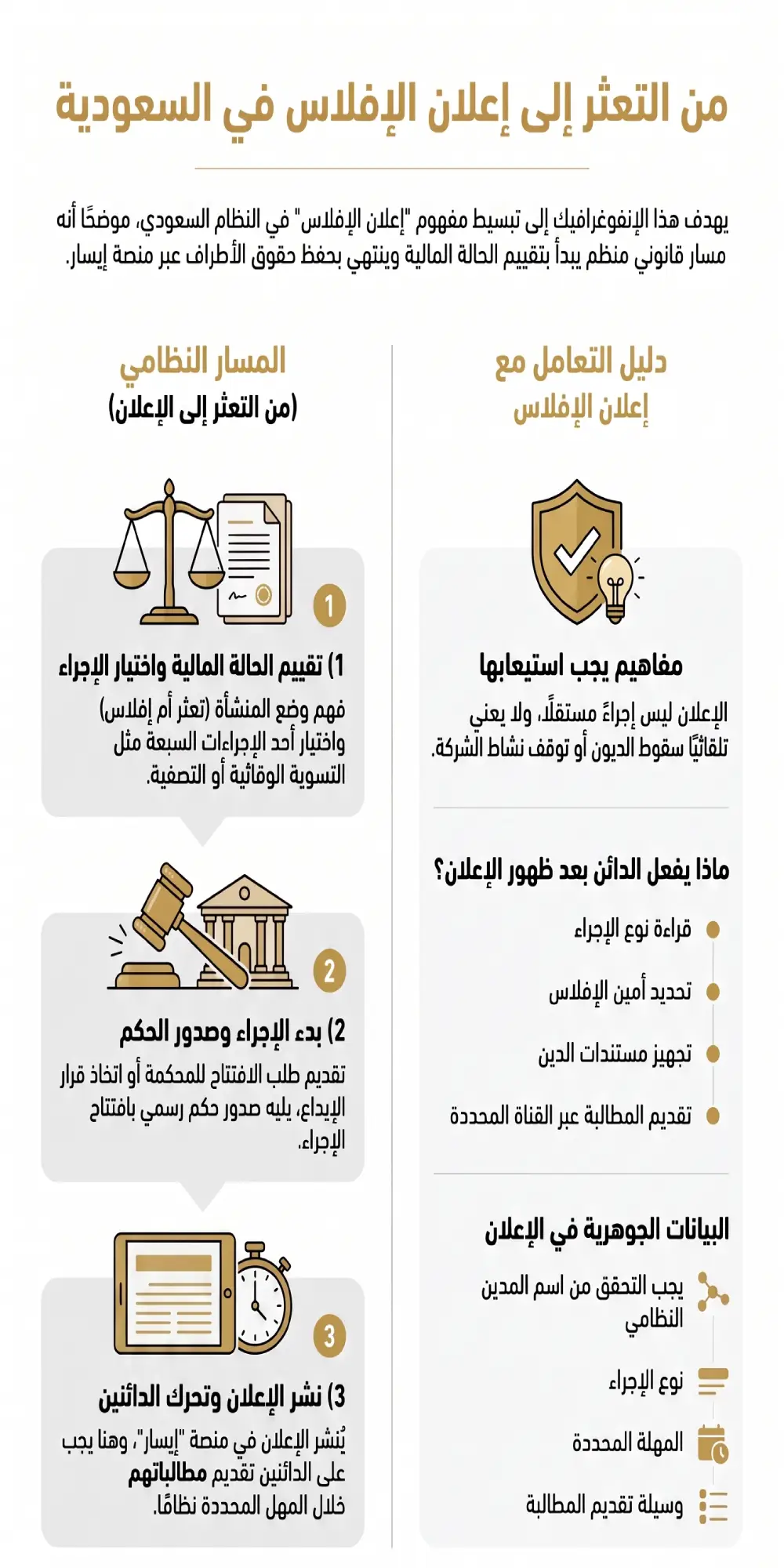 مراحل طلب افتتاح إجراء الإفلاس ونشر إعلان الإفلاس في السعودية